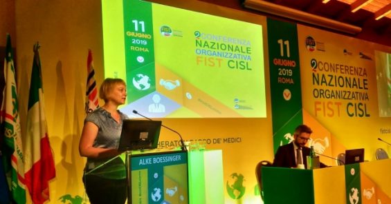 UNI Deputy GS demands social Europe at FIST-CISL conference