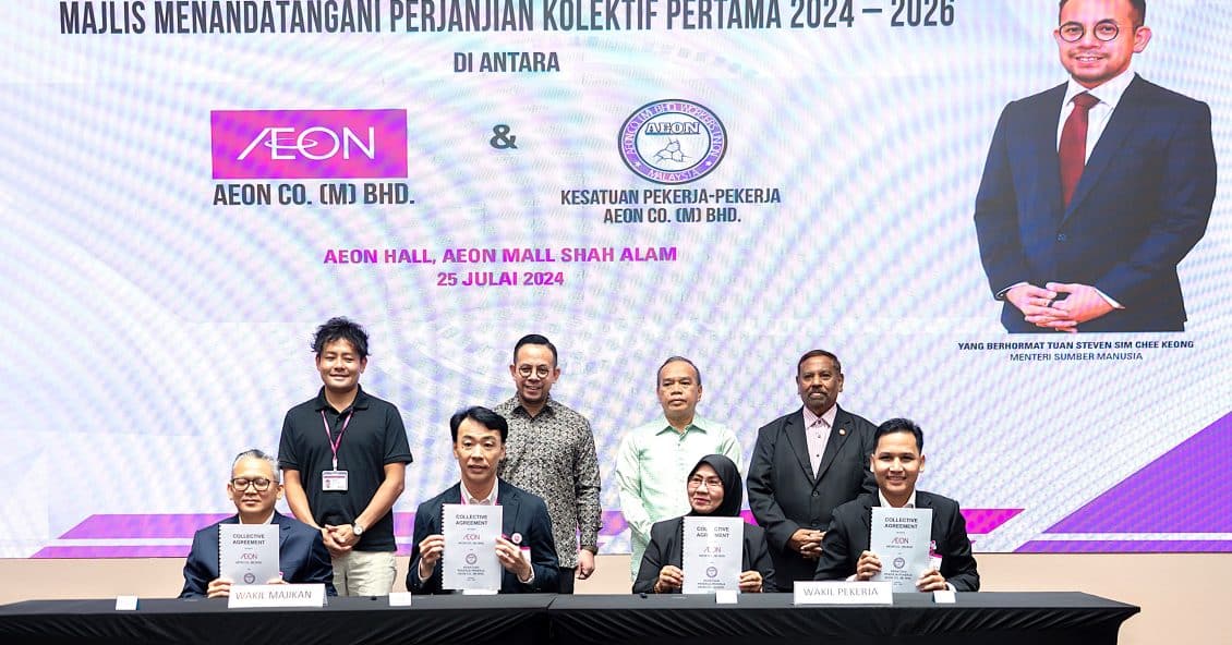 Groundbreaking agreement signed between AEON Co. and AEON Workers Union in Malaysia