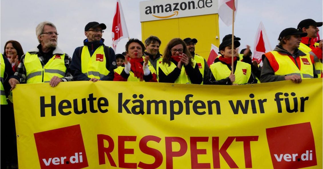 Amazon "Prime Day"-strejk! ver.di-medlemmar strejkar på sju tyska kontor