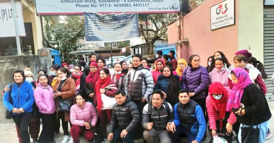 Nepal’s cleaning workers solidarity against G4S unfair termination saves livelihood of over 150 workers