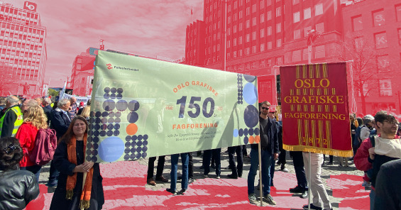 Los trabajadores gráficos de Oslo miran al futuro en el 150 aniversario de su sindicato
