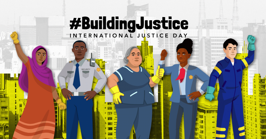 #BuildingJustice: Cleaners and Security Officers Demand Respect and Rights on International Justice Day