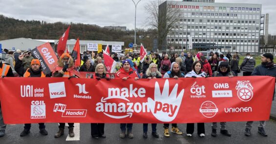 ‘Make Amazon Pay’ strikes and protests: In Germany, workers from around the world demand dignity and respect