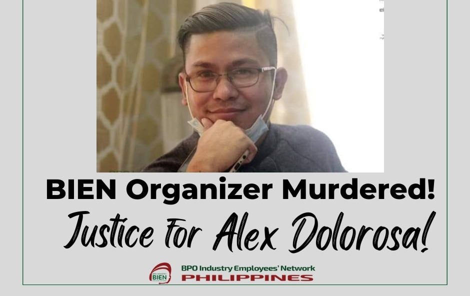 UNI mourns horrific loss of Alex Dolorosa, BIEN organizer in the Philippines