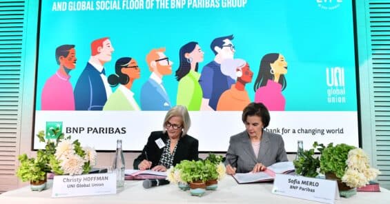 New global agreement with BNP Paribas brings advances on telework, labour rights and due diligence