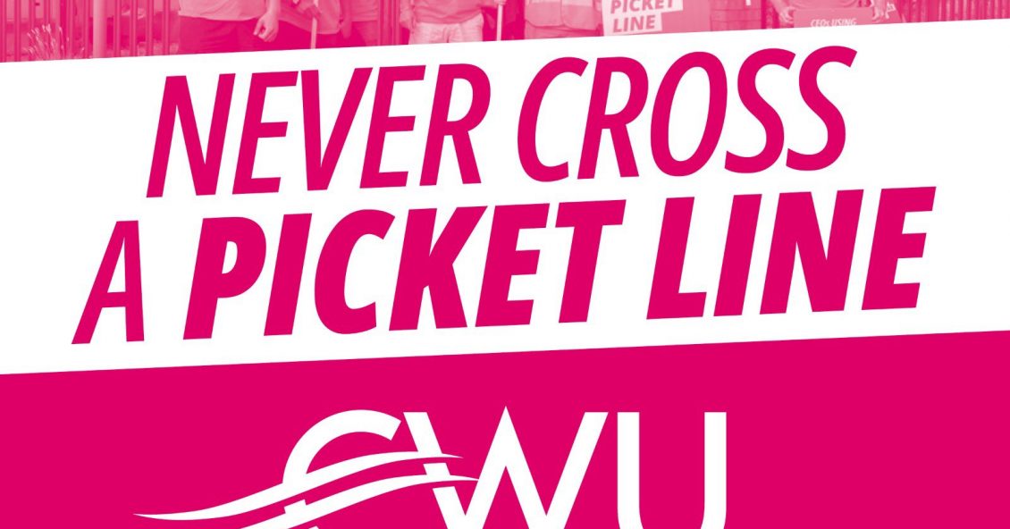 Plus de 170 000 membres du CWU en grève au Royaume-Uni