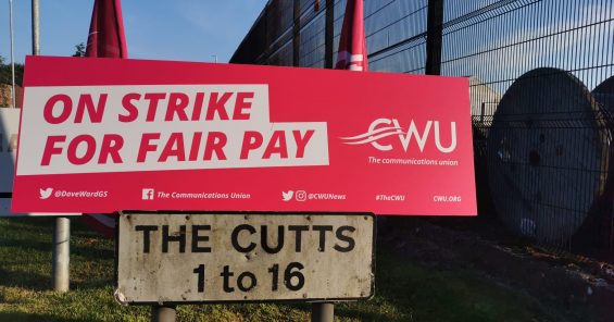Solidaritet med CWU-medlemmar som strejkar på BT Group