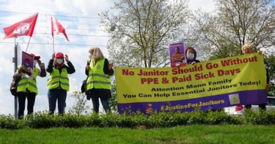 German Solidarity with Pennzoil Place Janitors in Texas