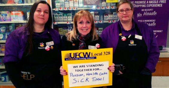 UNI stands in solidarity with protesting UFCW members at Stop & Shop