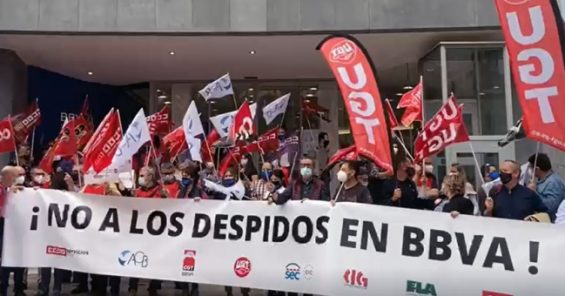 Spanish bank trade unions save over 1000 jobs at BBVA