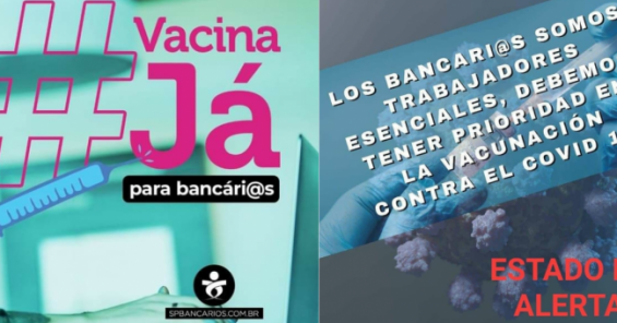Sindicatos en Argentina y Brasil lideran campaña reclamando vacunación para el sector financiero