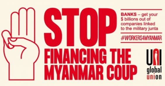 UNI organizes to cut off finances to Myanmar military junta