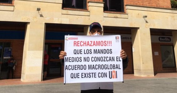 Protesta en G4S Colombia por despidos y políticas antisindicales