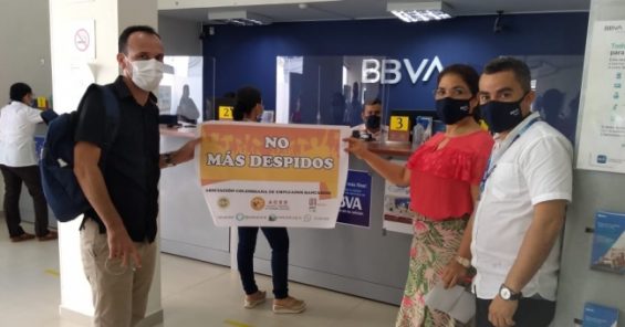 Rechazo a las políticas antisindicales de BBVA en Colombia